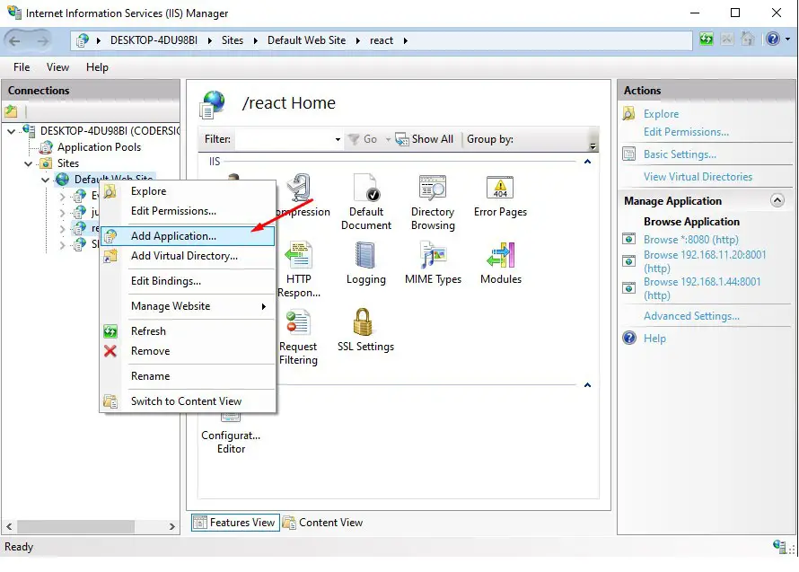 Deploy Asp Net Core Webapp To A Local Network Using Iis