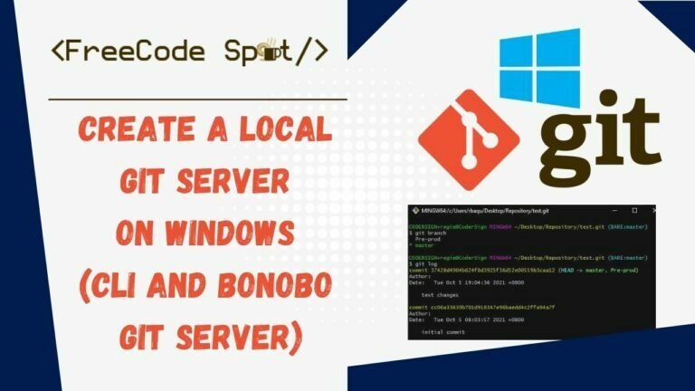 Create A Local GIT Server On Windows CLI And Bonobo Git Server 